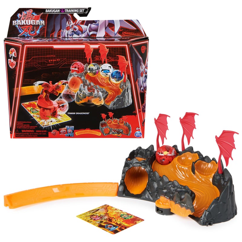 BAKUGAN مجموعة تدريب باكوجان مع تنين تيتانيوم من عائلة التنين، شخصية قابلة للتخصيص، بطاقات تداول ومجموعة ألعاب، ألعاب للأطفال من الأولاد والبنات 6 سنوات وما فوق - Image 2