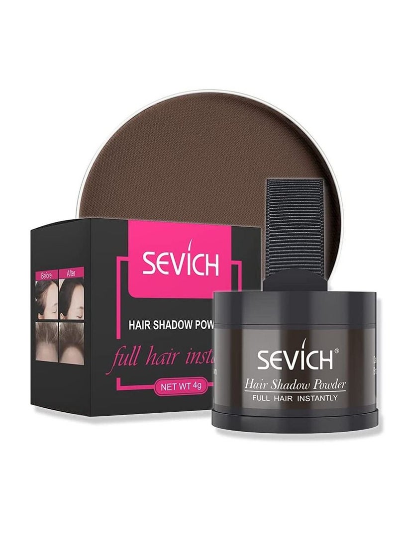 Sevich Instantly Hairline Shadow Hairline Powder Quick Cover Hair Root Concealer Eyebrows & Beard Line Hair Root Touch Up for Thinning Hairline Windproof & Sweatproof (Dark Brown)  - Image 1