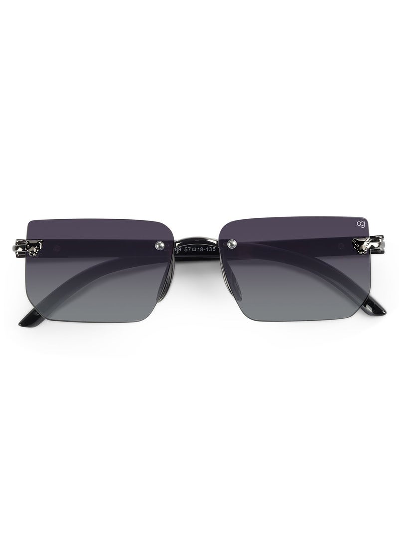 Woggles Unisex UV Protection Rectangle Sunglasses |Rimless Sunglasses - Image 4