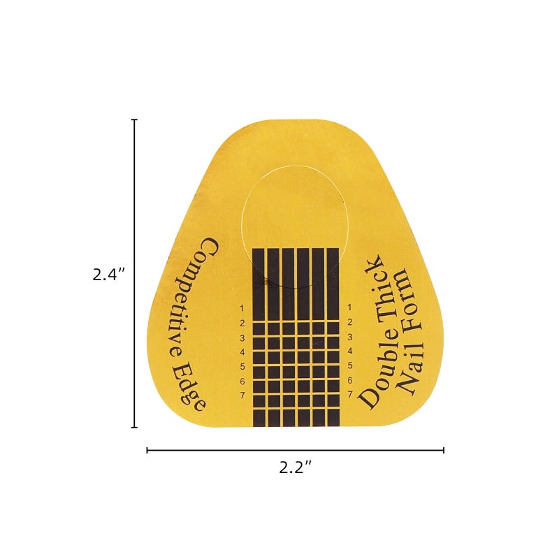 BTYMS 500 Pcs Nail Forms Gold Horseshoe Nail Extension Guide Paper Forms for Builder Gel, Polygel, Acrylic Nails - Image 2