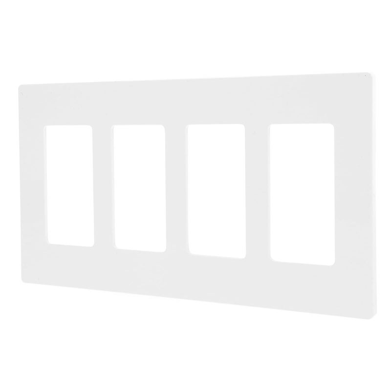 Screwless 4 Gang Wall Plate White Light Switch Cover For Electrical Outlet Home Decor - Image 2
