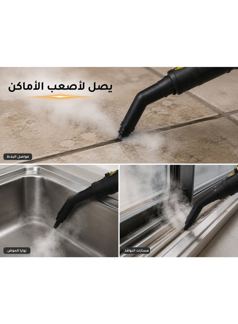 Denx Multi-Purpose Steam Cleaner, 2000W, 5 Bar Steam Pressure, 2L Water Tank, 16 Accessories, 3m Power Cord, Ideal for Floors, Carpets, Bathrooms, Kitchens, Windows, Upholstery & Deep Cleaning - Image 4