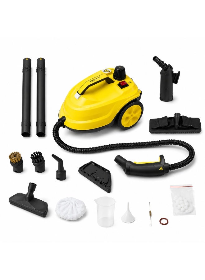 Denx Multi-Purpose Steam Cleaner, 2000W, 5 Bar Steam Pressure, 2L Water Tank, 16 Accessories, 3m Power Cord, Ideal for Floors, Carpets, Bathrooms, Kitchens, Windows, Upholstery & Deep Cleaning - Image 1