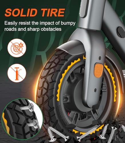 BANGTING 2PCS 60/70-6.5 Scooter Tire Tubeless - 10x2.50 Front or Rear Replacement Puncture-Proof Solid Tires, 10x2.50-6.5 Airless Off-Road Tire for Segway G30/G30D/G30LP/G30D II (Yellow) - Image 3