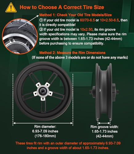 BANGTING 2PCS 60/70-6.5 Scooter Tire Tubeless - 10x2.50 Front or Rear Replacement Puncture-Proof Solid Tires, 10x2.50-6.5 Airless Off-Road Tire for Segway G30/G30D/G30LP/G30D II (Yellow) - Image 2