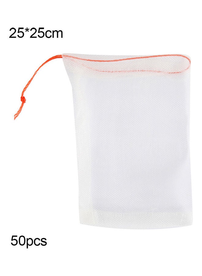 Generic 50-Piece Net Bag Cover Insect Protection White  - Image 1