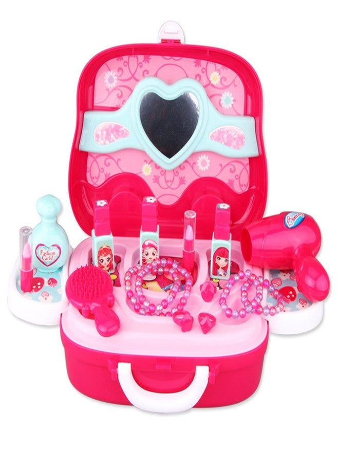 VGRASSP Fashion Roleplay Makeup Beauty Playset for Girls and Kids - Multiple Pretend Play Accessories Suitcase with Wheels (Fashion Kit) - Image 1