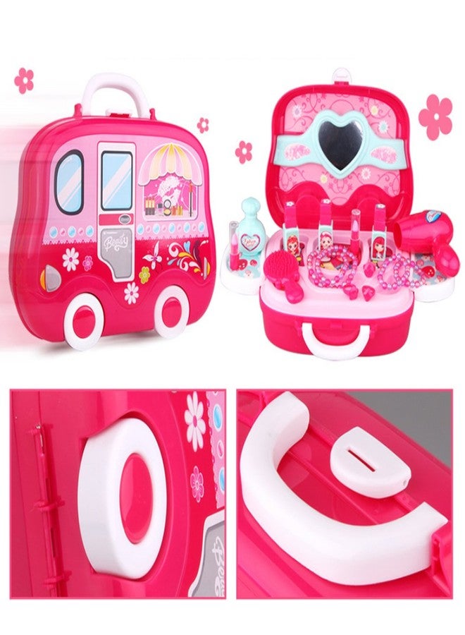 VGRASSP Fashion Roleplay Makeup Beauty Playset for Girls and Kids - Multiple Pretend Play Accessories Suitcase with Wheels (Fashion Kit) - Image 3