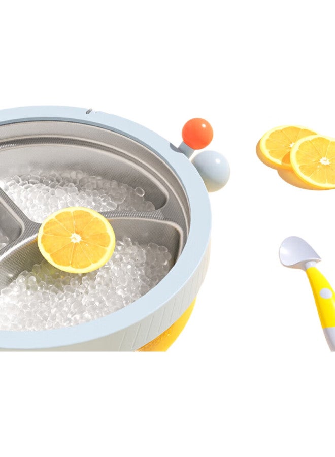 Imperial Pet Huangchong Children'S Water-Filled Insulated Food Plate, Baby Constant Temperature Complementary Food Plate, Stainless Steel Detachable Compartment, Washable Constant Temperature Bowl, Orange - Image 3