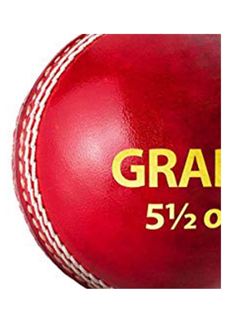 DSC Grade Leather Cricket Ball | Red | Waterproof | Standard Size | Tournament & Practice Ready | Cork Core Construction - Image 3