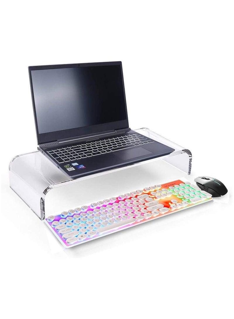 TPGP Clear Acrylic Keyboard Cover Protector Anti-Cat,2 in 1 Keyboard Bridge Protector and Monitor Stand - Image 4