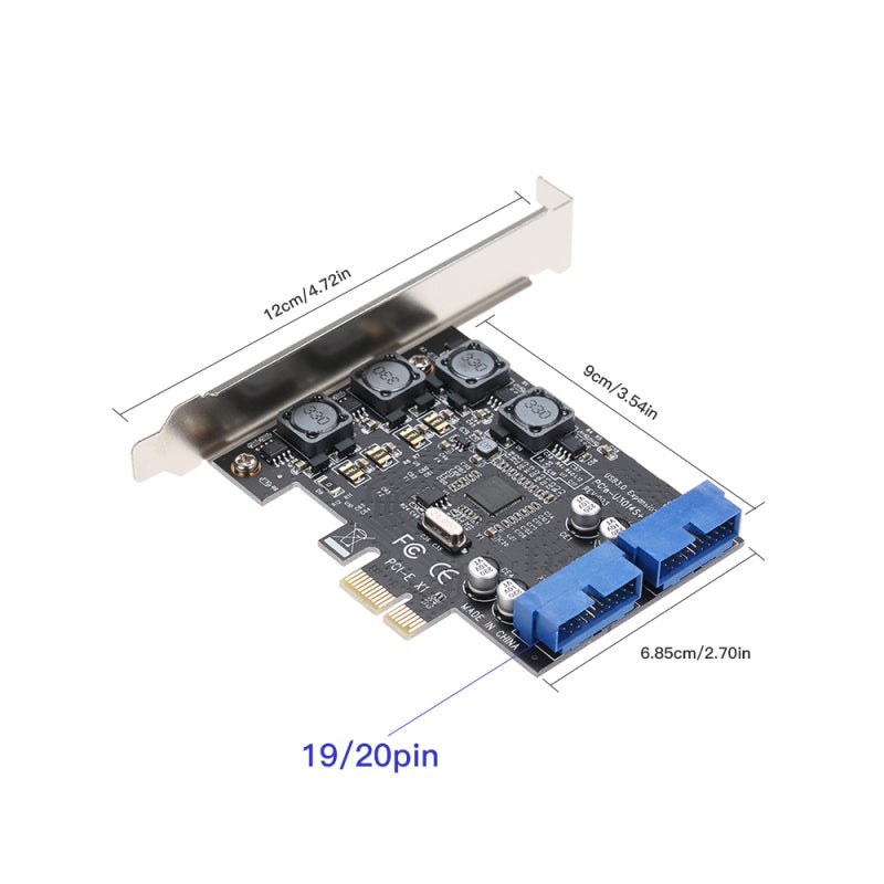 Internal USB 3.0 Expansion Card: 19Pin Dual Port, 5Gbps High Speed Data Transfer, Downward Compatible With USB2.0/1.1 - Hot-Plug Support, PC Motherboard Extension for Computer Case Upgrade - Image 2