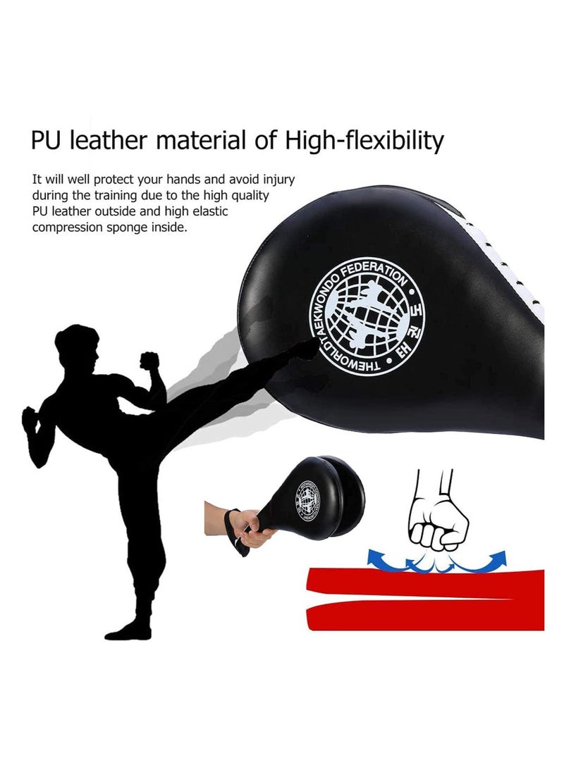 SYOSI Taekwondo Kick Pads, Double Pad Target Durable Strike Boxing Kicking Targets Training Paddles, Pads for Kickboxing and Karate  - Image 3