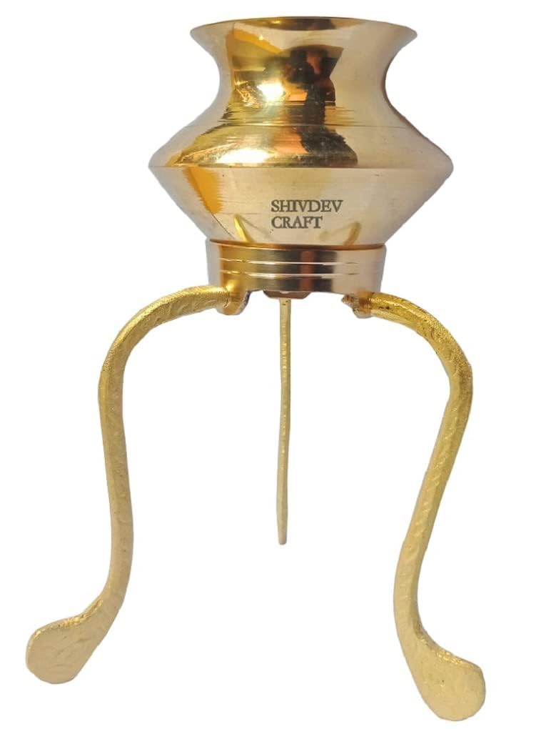 SHIVDEV CRAFT Narmadeshwar Shivling with Jaldhara Abhishekam Set Stand Lota Trishul Puja Plate Set - Image 2