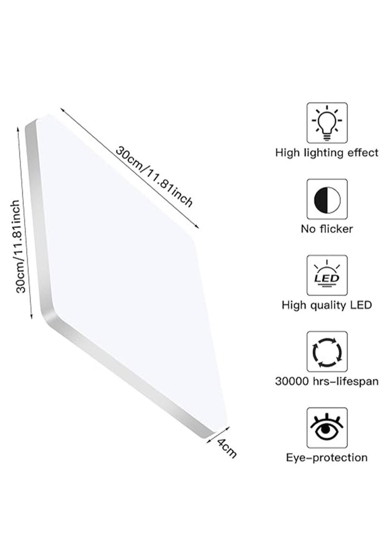 Goeco - Square LED Ceiling Light LED Ceiling Lamp for Bathroom, Living Room, Kitchen, Bedroom - Image 1