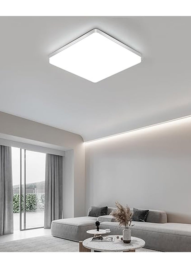Goeco - Square LED Ceiling Light LED Ceiling Lamp for Bathroom, Living Room, Kitchen, Bedroom - Image 1