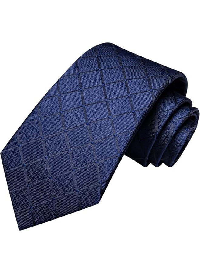 Men Ties Sets Silk Stripe Paisley Necktie Pocket Square Cufflinks for Business Wedding - Image 4