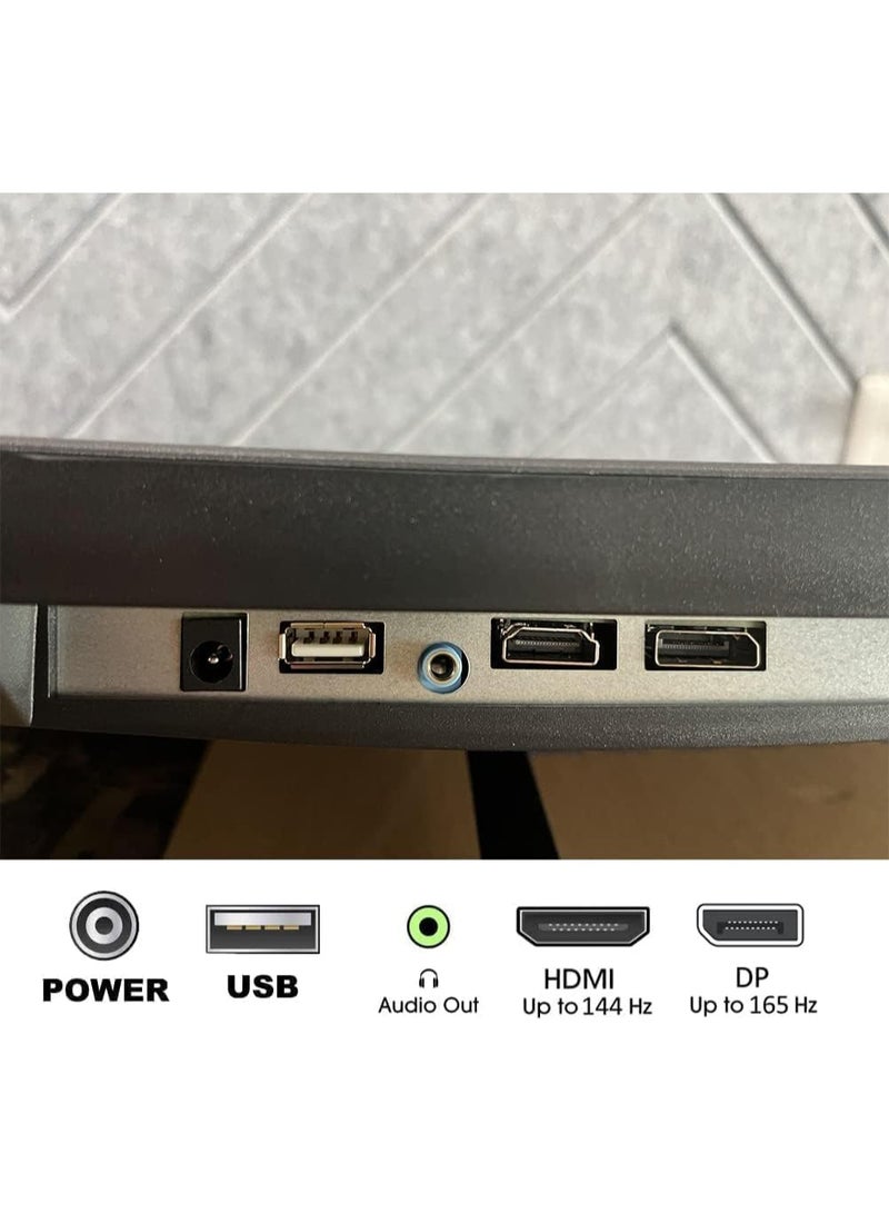 JN 27" Gaming Monitor Full HD 1080P 1920x1080 240Hz, DP1.4, HDMI2.1, FreeSync & G-Sync Compatible, 1ms (VRB), Curved VA Screen - Image 2