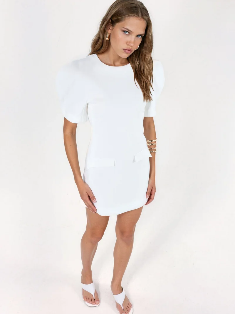 بوسيم BUSEM Mini crepe dress with pocket and zipper