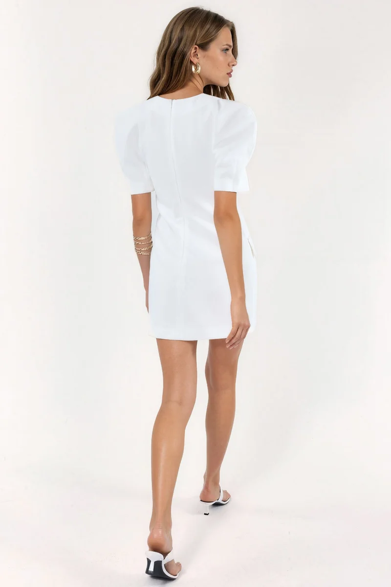 بوسيم BUSEM Mini crepe dress with pocket and zipper