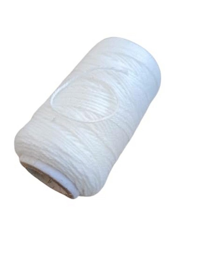 Hookcart Cotton Yarn Thread Unbreakable for Flower Garland Making and Other Crafts, White, Pack of 5 - Image 4