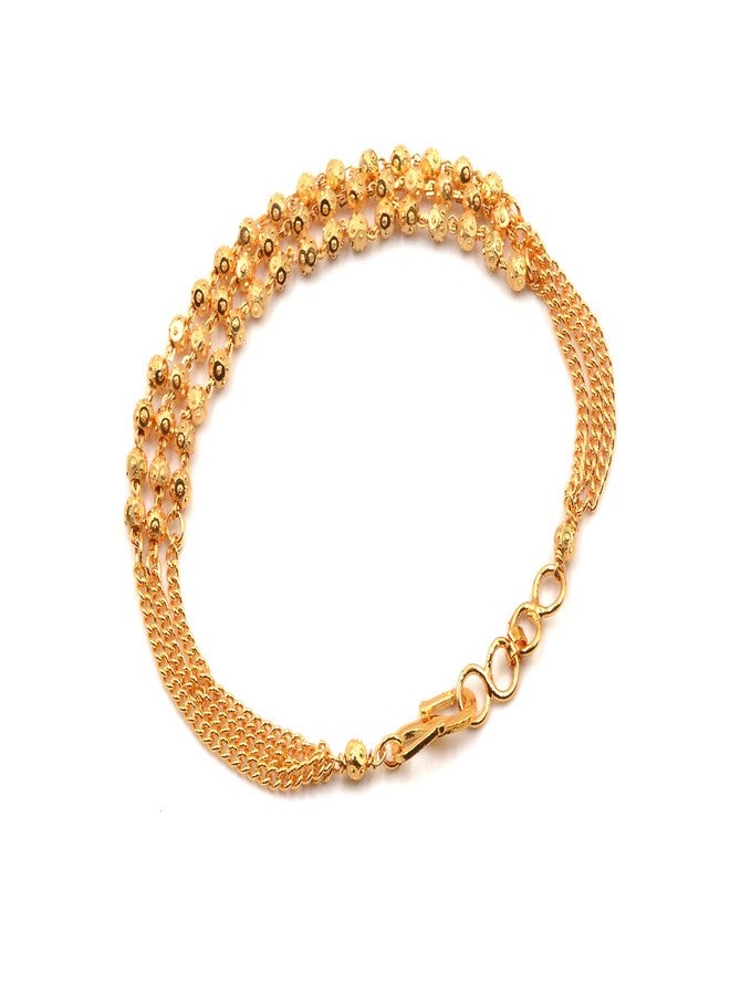 JHB Gold plated Brass and Bracelet for Women (Golden) - Image 5