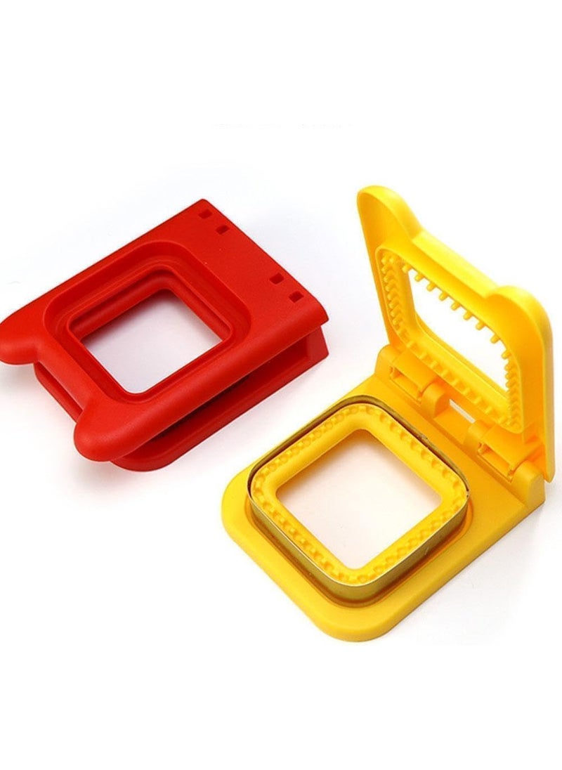 SANGOZ SANGOZS Uncrustable Sandwich Makers and Sandwich Cutters for Children Lunch Sandwich Cutter and Sealer Stainless Steel Baking Tools Sandwich Pocket Bread Mold Multicolor Pack of 1  - Image 4