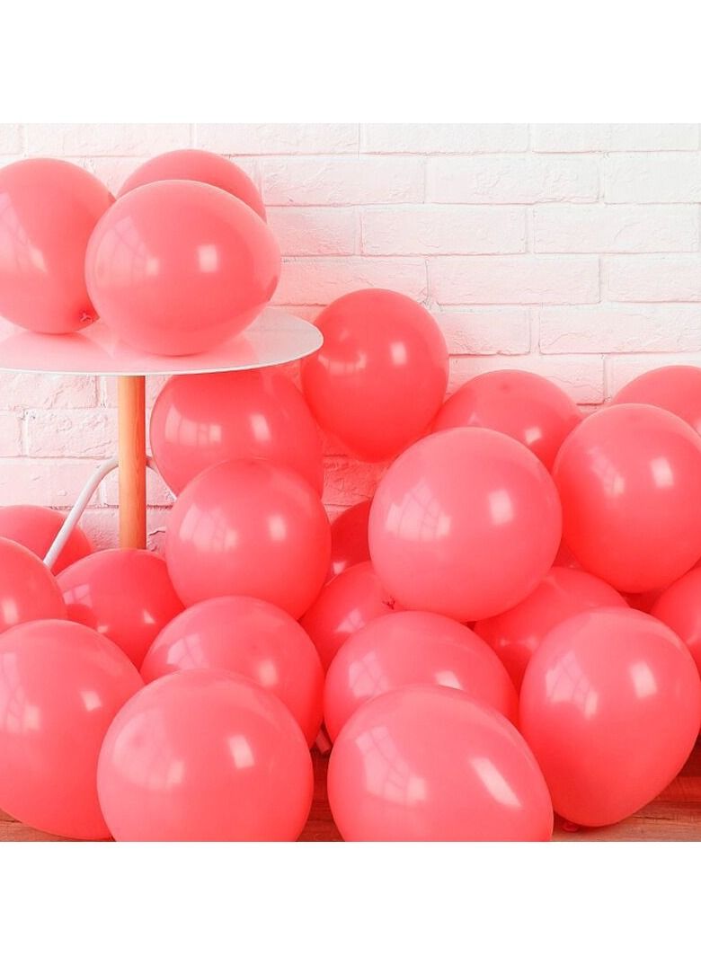 Loquat 100-Piece Party Decoration Pearl Latex 15 Inch Balloon Red With One Pump - Image 1