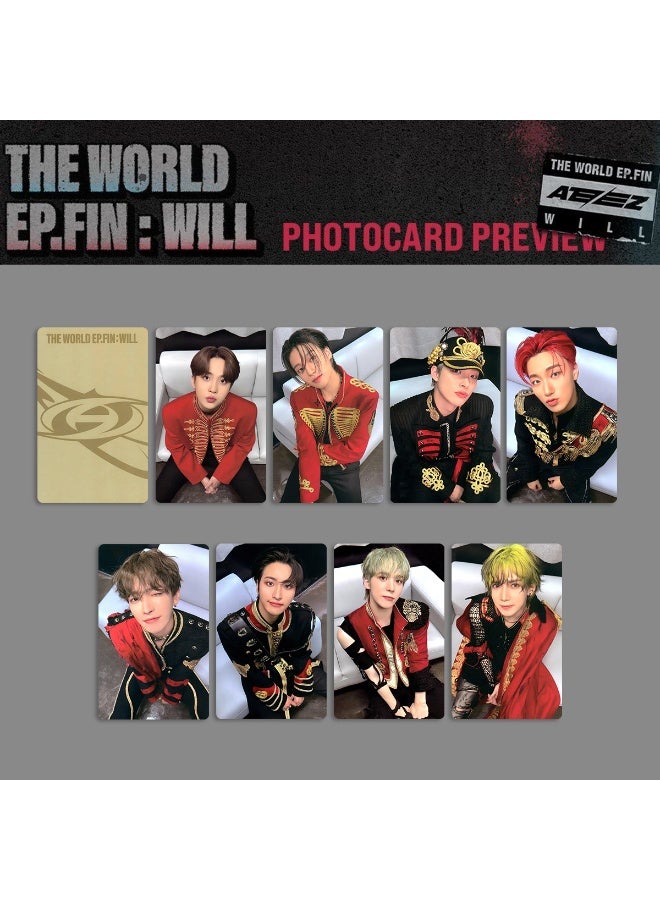 NIBEMINENT 8 قطع كيبوب ATEEZ THE WORLD FIN بطاقات ليمو لجمع الهدايا لمحبي المعجبين - Image 1