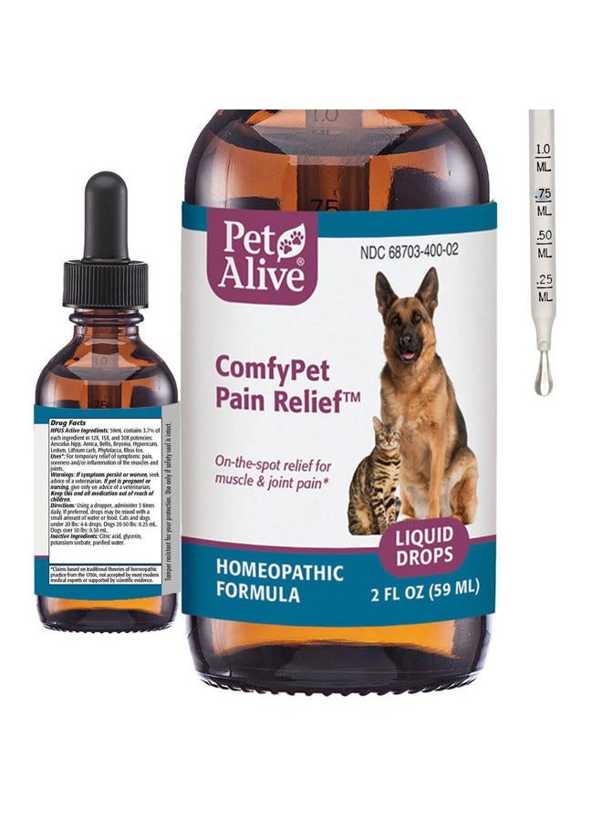 PetAlive ComfyPet Pain Relief for Minor Aches and Pains in Your Pet, 59 mL - Image 1
