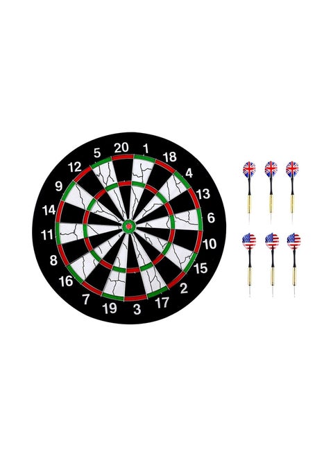 Professional Double-sided Dartboard with 6 darts-45 cm