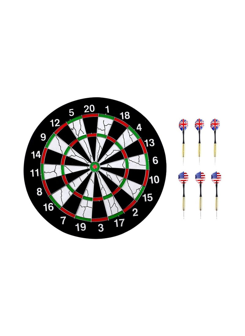 Professional Double-sided Dartboard with 6 darts-45 cm