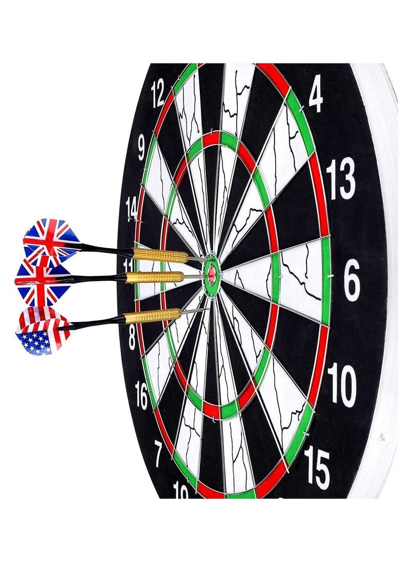 Professional Double-sided Dartboard with 6 darts-45 cm