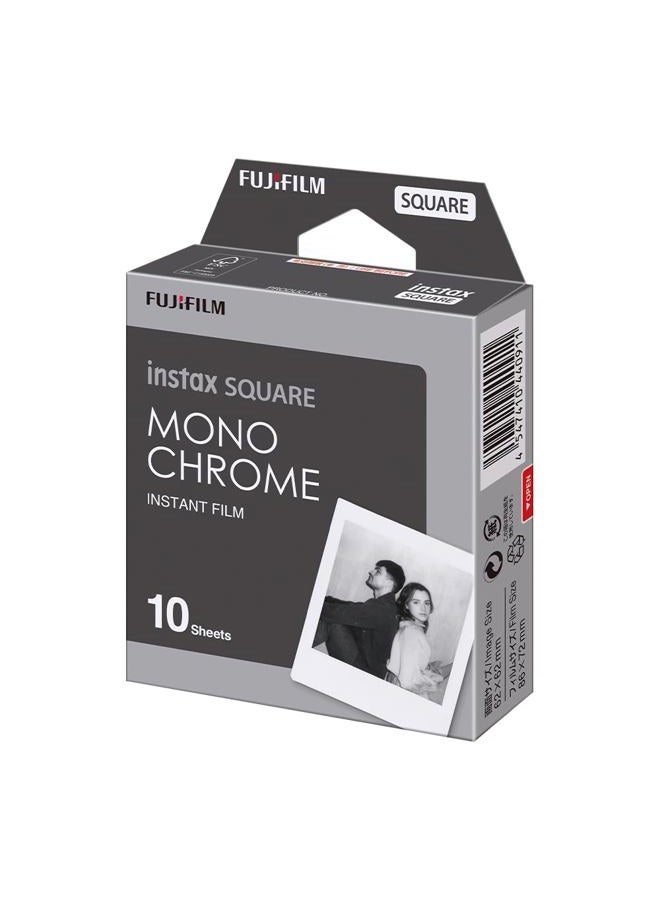 Instax SQUARE instant film Monochrome, 10 shot pack, suitable for all instax SQUARE cameras and printers - Image 1