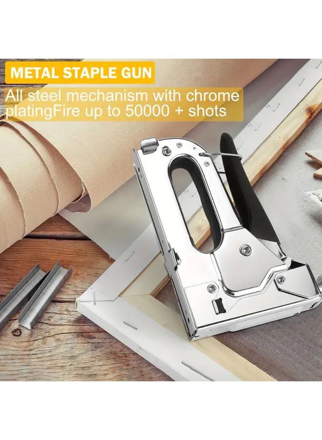 مسدس الدبابات الفضي الثقيل 3 في 1 مع 800 دبوس لأعمال النجارة وتزيين الأثاث - Image 4