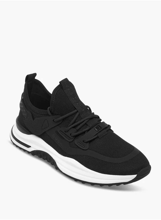 DUCHINI Men's Mesh Lace-Up Ankle Sneakers
