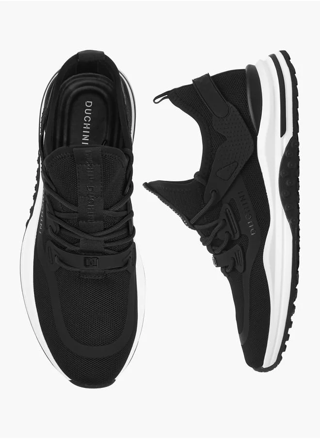DUCHINI Men's Mesh Lace-Up Ankle Sneakers