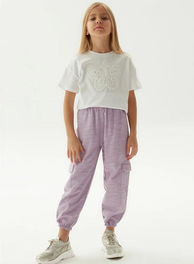 Tyess Girl Lilac Trousers - Image 1