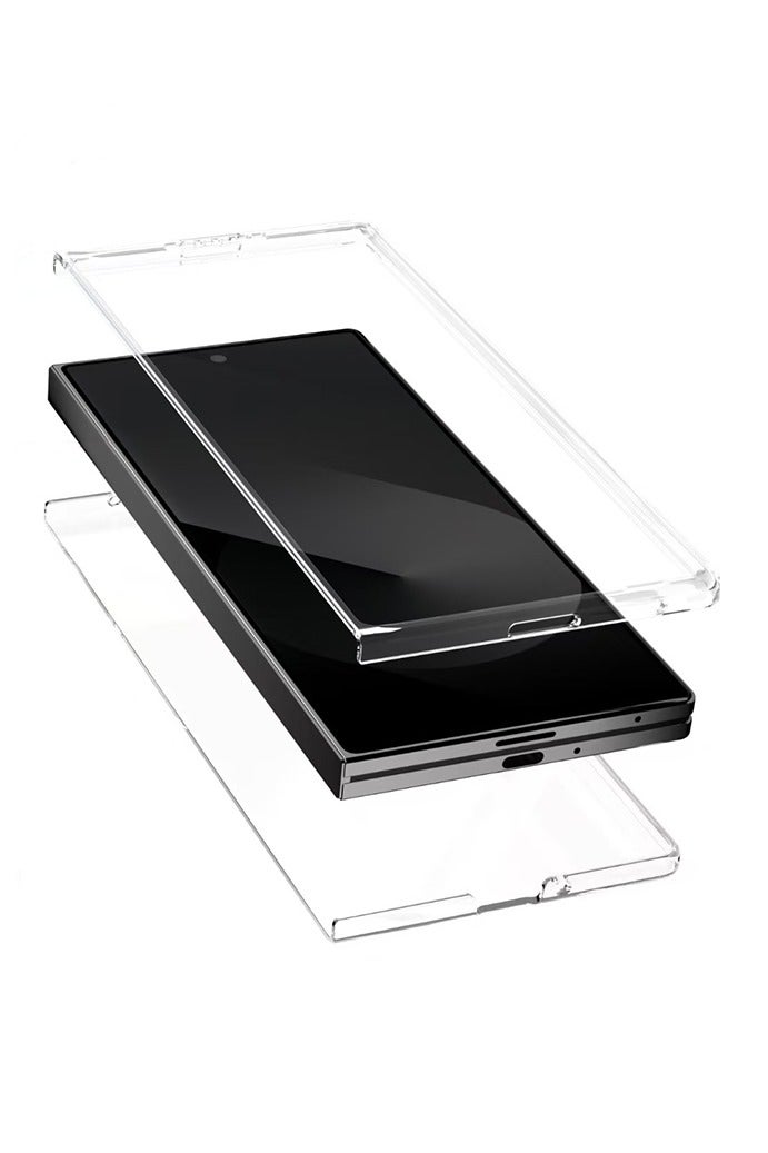 for Samsung Galaxy Z Fold 7 phone case, transparent ultra-thin hard PC shockproof fully covered transparent case, TUP material border - Image 4