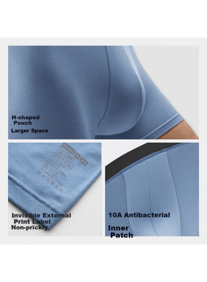 Bananain Jiao Nei Silver Skin 301p Men's Modal Breathable Ice Silk Antibacterial Boxer Briefs 5-pack Gift Box For Boyfriend - Image 4