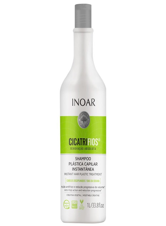 Inoar Cicatrifios Shampoo with RejuComplex3 & Deep Repair Formula for Damaged Hair, Frizz Control & Renewed Softness, 33.8 Fl Oz - Image 1