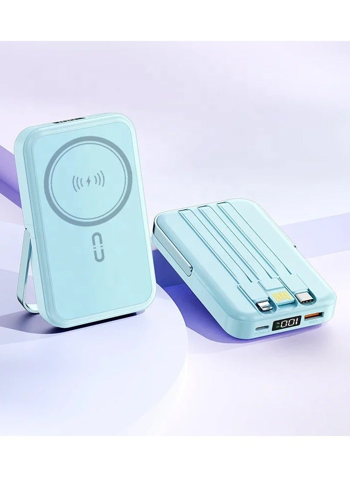 xinzhen PB186 10000mAh Magnetic Power Bank - Ultra Slim, 22.5W Fast Charging, Digital LED Display, Waterproof, Wireless Charging, Portable Power Station Purple  - Image 4