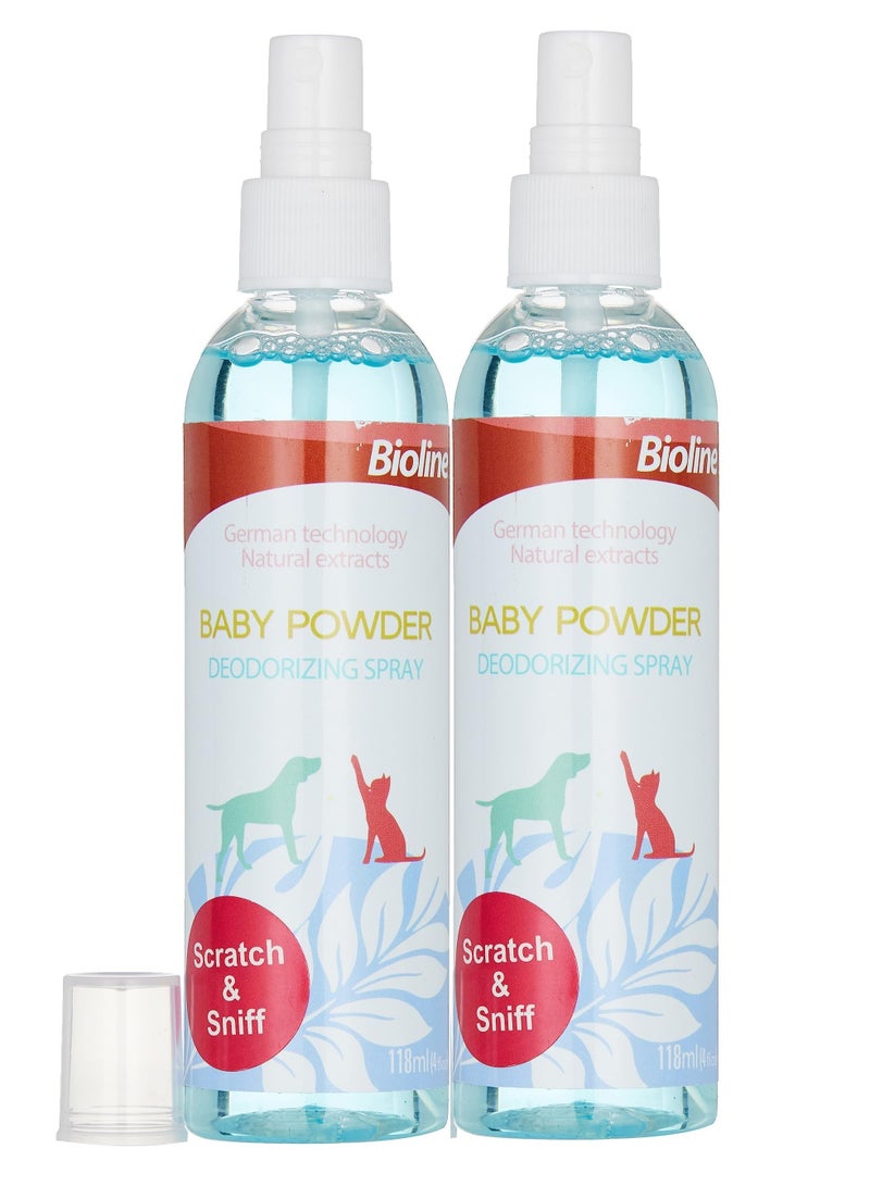 بايولاين بخاخ مزيل للروائح برائحة بودرة الأطفال 118 مل - Image 1