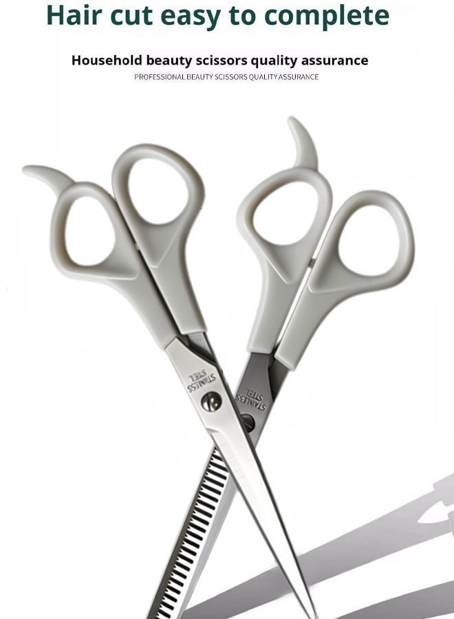 3pcs Hair Scissors With Comb, Portable Hairdressing Scissors, Hair Cutting Scissors Thinning Shears With Hairdressing Comb Grey - Image 3