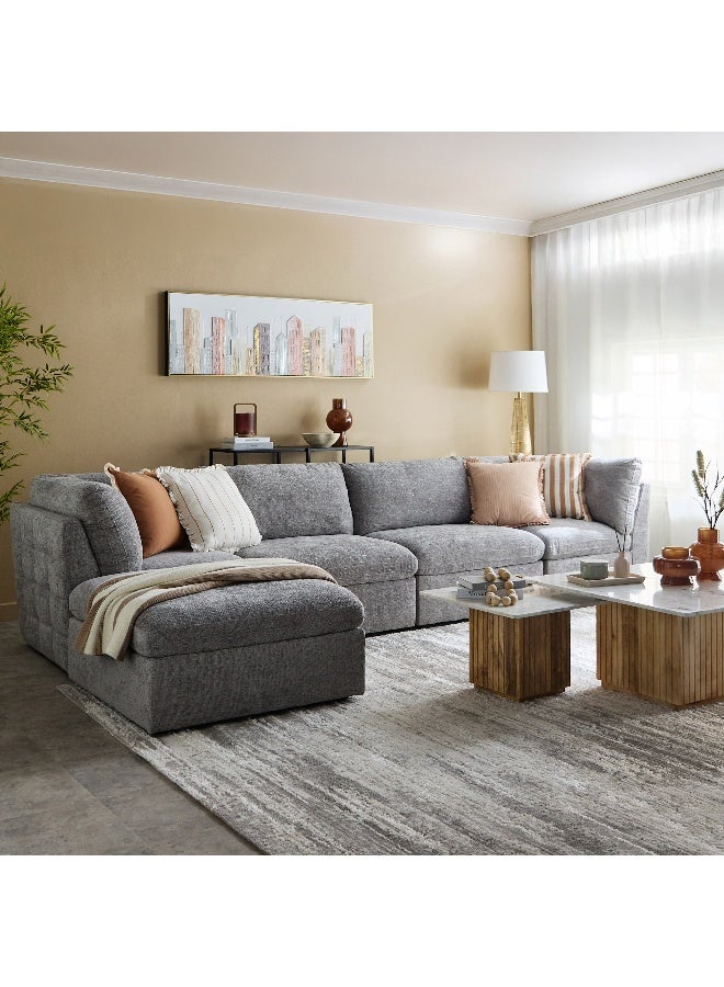 Home Box Franklin 5-Seater Fabric Sectional Corner Sofa  - Image 1