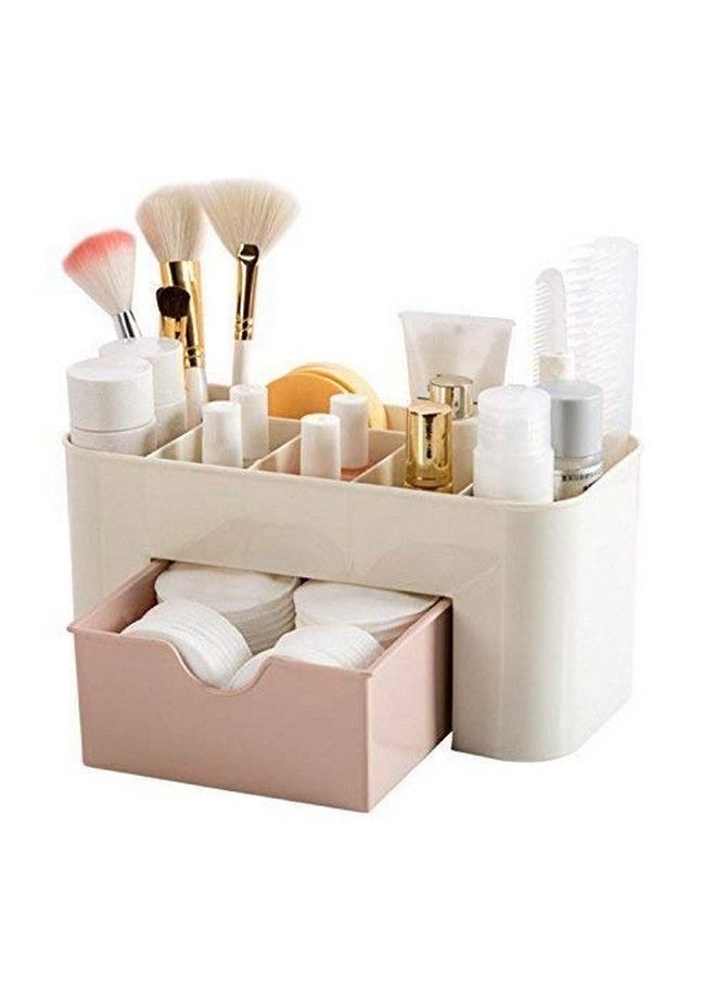 RJ Storage Box Cosmetic Make Up Organiser Display Table Desktop Storage Stand Cosmetic Drawer Type Storage Box Case Holder Brush Pen Jewelry Organizer Saving Space  - Image 1
