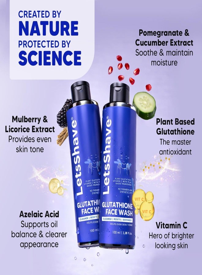 LetsShave Glutathione Face Wash for Men & Women | Tan Removal & Skin Brightening Cleanser | Step 1 Daily Routine | With Vitamin C | For Oily & Dull Skin | 100 ml - Image 4