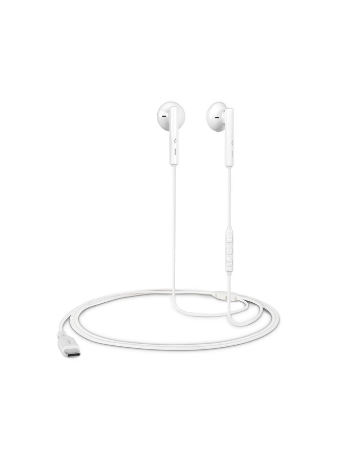 تي تك سماعة أذن تيتك ريو 2 ستيريو USB-C مع ميكروفون - أبيض - Image 1