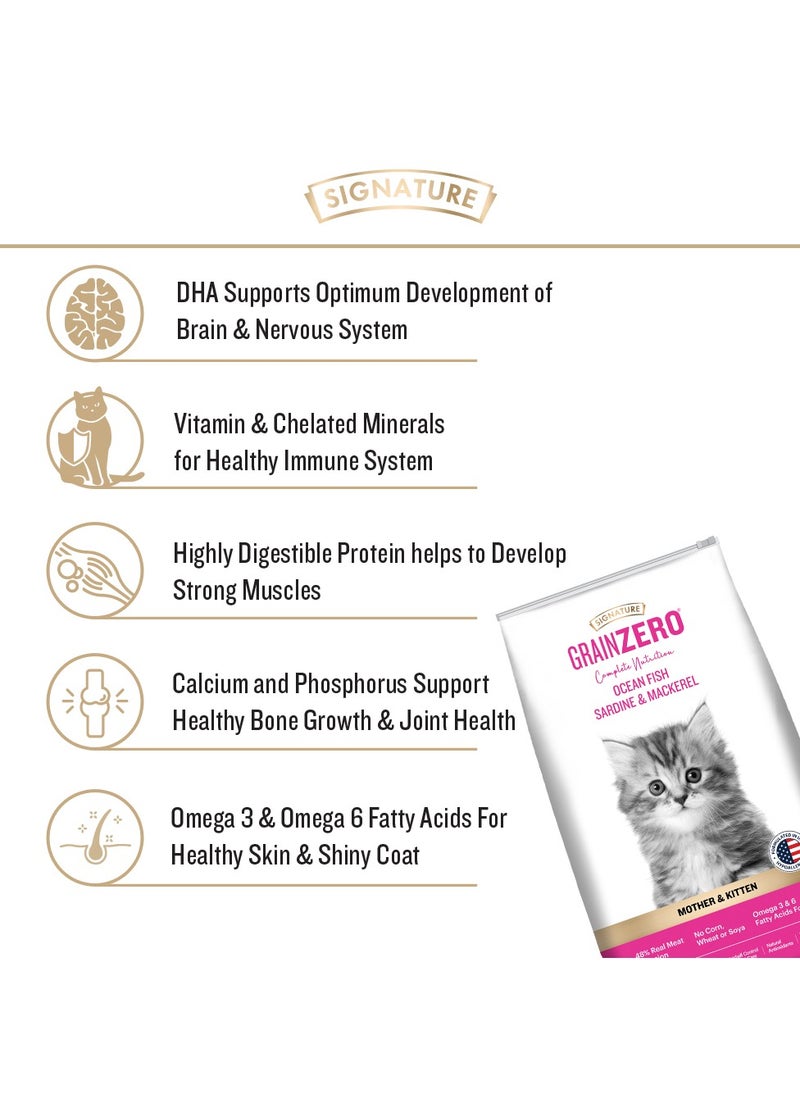 Grain Zero Premium Kitten Dry Cat Food  Ocean Fish  Sardine & Mackerel 7Kg  - Image 3