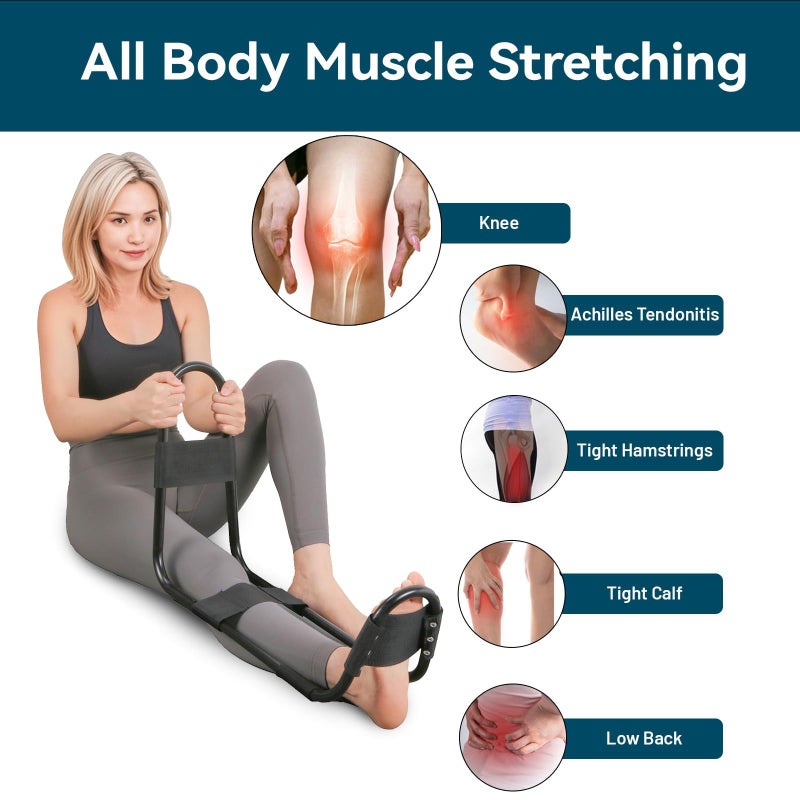 Zakdbbry Hamstring Stretcher, Knee Extension Device, Lower Back, Hip & Calf Stretching - Image 3